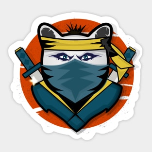 Ninja Kitty Assassin Cartoon Sticker
